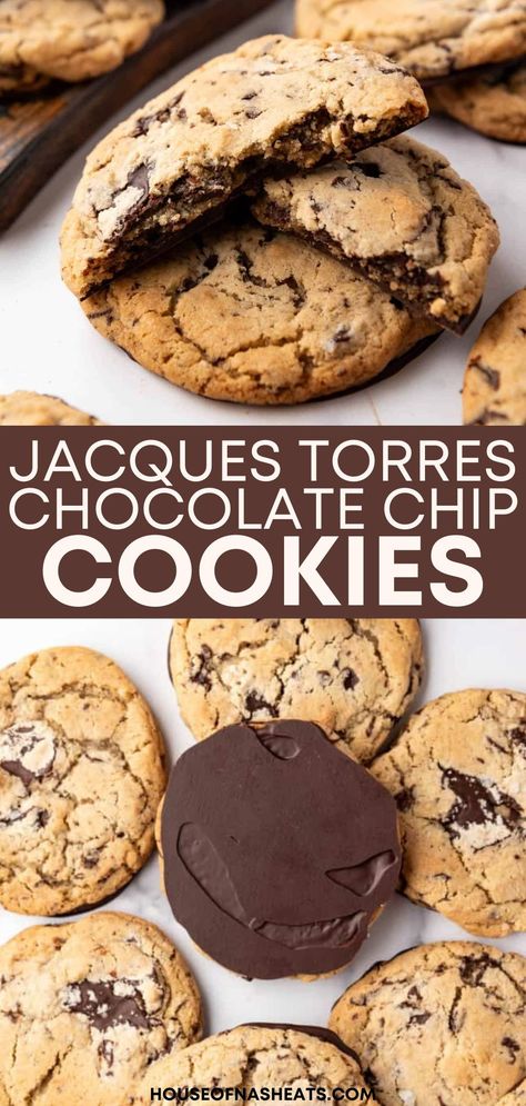 Florida Chocolate Chip Cookies, Chocolate Chip Cookies Dipped In Chocolate, Tiffs Treats Copycat Chocolate Chip, Chocolate Bottom Cookies, Jacque Torres Chocolate Chip Cookies, Difficult Dessert Recipes, Nyt Chocolate Chip Cookies, Dipped Chocolate Chip Cookies, Jacques Torres Chocolate Chip Cookies