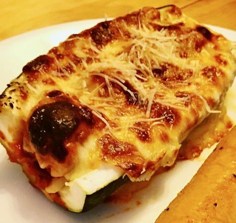 Meatball Sub Zucchini Boats Meatballs Marinara, Savory Meatballs, Meatball Sub, Cheese Spaghetti, Meatball Subs, Zucchini Boats, Low Carb Sauces, Frozen Meatballs, Gluten Free Cheese