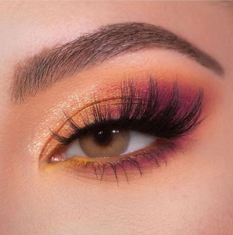 Eye Makeup Images, Pretty Eye Makeup, Orange Makeup, Cute Eye Makeup, Make Up Inspiration, Eye Makeup Pictures, Smink Inspiration, Eye Makeup Designs, Colorful Eye Makeup