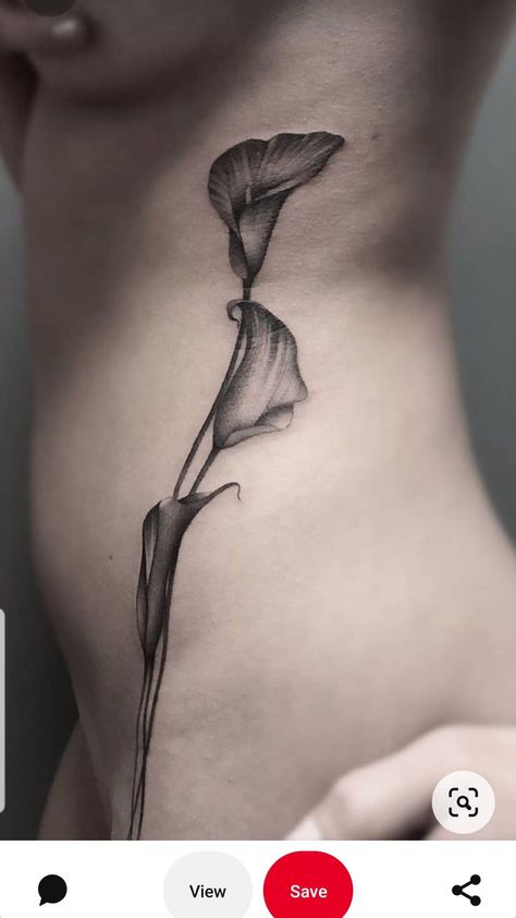 Cala Lillies Tattoo, Peace Lily Tattoo, Flower Tats, Lilly Tattoo, Classy Tattoos For Women, Lillies Tattoo, Lily Tattoo Design, Lily Flower Tattoos, Belly Tattoos