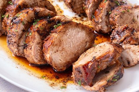 Balsamic Pork Tenderloin Recipe: How to Make It Pork Tenderloin With Balsamic Vinegar, Balsamic Vinegar Pork Tenderloin, Balsamic Pork Loin, Balsamic Pork Tenderloin, Balsamic Pork Tenderloins, Pork Tenderloin Recipe, Balsamic Pork, Tenderloin Recipe, Lean Pork