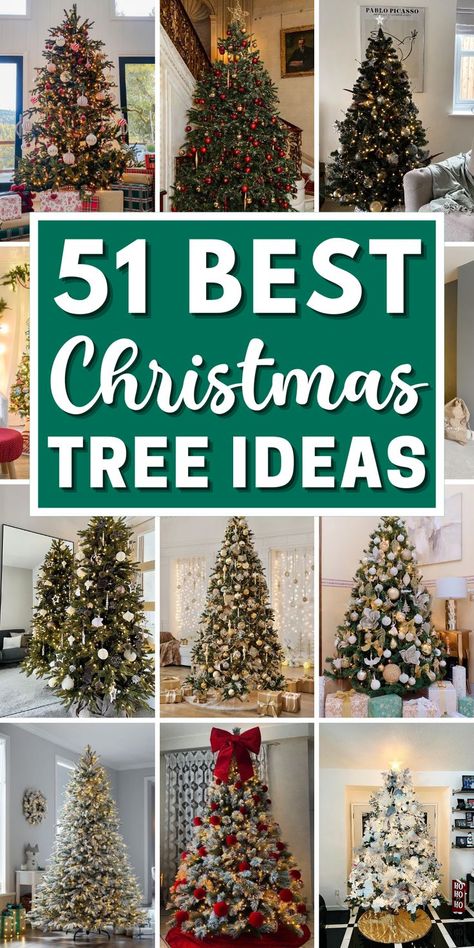 Elevate your Christmas decorations with these simple Christmas tree ideas. Explore unique DIY decorated Christmas trees that infuse modern flair or capture traditional charm. From elegant and whimsical Christmas tree ornaments to creative toppers, discover Christmas tree decorations that reflect your style. Whether it’s a vintage or farmhouse Christmas decor, transform your beautiful Christmas tree into a captivating Christmas centerpiece that spreads holiday joy. Most Popular Christmas Tree, Christmas Tree Light Hanging Hacks, Decirated Christmas Trees, Xmas Trees Ideas Decoration Simple, White Wooden Bead Garland Christmas Tree, Decorated Christmas Trees Ideas Vintage, Christmas Tree Ideas Simple Easy, Christmas Tree Simple Ideas, Christmas Tree On Mantle