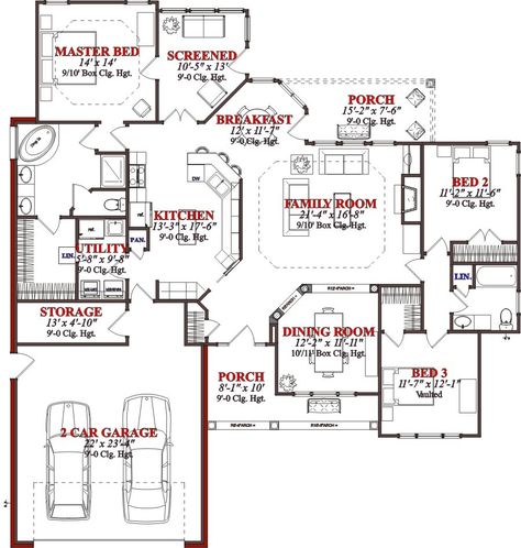 View Plan : #A001-B4 :: AMBERLEY 6 Bedroom House Plans, House Plans South Africa, Cool House, Farmhouse Floor Plans, Building Plans House, Building House Plans Designs, House Design Pictures, House Plan Gallery, Modern Style House Plans