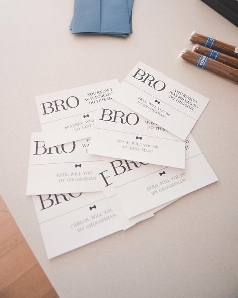 Groomsmen Proposal Destination Wedding, How To Ask Groomsmen, Groomsmen Proposal Box Ideas, Ask Groomsmen, Bridesmaid Proposal Party, Asking Groomsmen, Proposal Party, Groomsman Proposal Box, Blue Winter Wedding