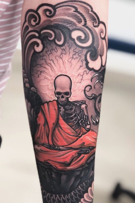 Tattoo uploaded by Christopher Henriksen | Monk:) #tattoodo #monk #snake #skull #wearesorrymom #killerinktattoo #inkjecta | 690908 | Tattoodo Gotik Tattoo, Feminine Skull Tattoos, Snake Skull, Skeleton Tattoo, Wicked Tattoos, Alien Tattoo, Tattoo Now, Creepy Tattoos, Tatuaje A Color