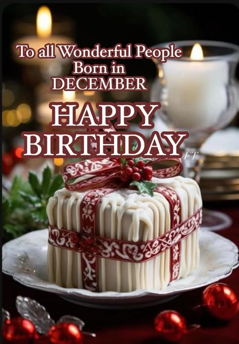 Happy Birthday Winter Images, December Birthday Wishes, Happy December Birthday, Birthday On Christmas Day, Birthday Gif Images, Happy Birthday Gif Images, Merry Birthday, Happy Birthday Gif, Happy Birthday Wishes Messages