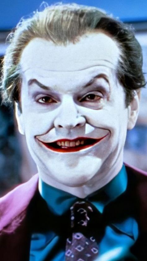 Joker Nicholson, Old Joker, Batman Villians, 1989 Batman, Keaton Batman, The Bat Man, Joker Face, Joker Tattoo, Comic Villains