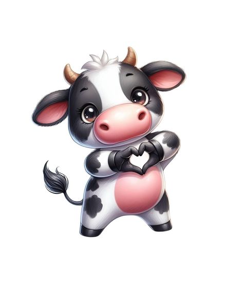 Cute Cow Pictures Cartoon, Cute Horse Cartoon, Cow Cartoon Images, Cow Cartoon, Cow Drawing, Cow Pictures, Cartoon Cow, Cute Clipart, Cute Love Cartoons