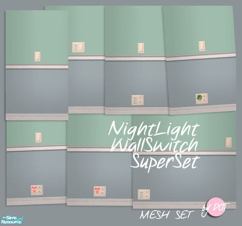 The Sims Resource - Night Light Wall Switch SUPERSET Mesh Lighting, Japanese Paper Lanterns, Ligne Roset, Sims Community, Electronic Art, Sims Resource, Sims 2, Light Switch, Favorite Things List