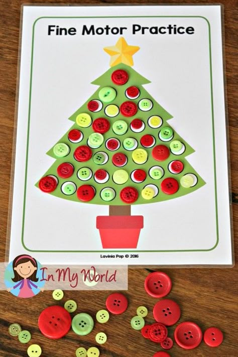 FREE Christmas Preschool Centers Christmas Tree Fine Motor December Preschool, Fine Motor Ideas, Christmas Math Activities, Preschool Christmas Activities, Fine Motor Practice, Christmas Units, Christmas Preschool, Christmas Centers, Preschool Centers