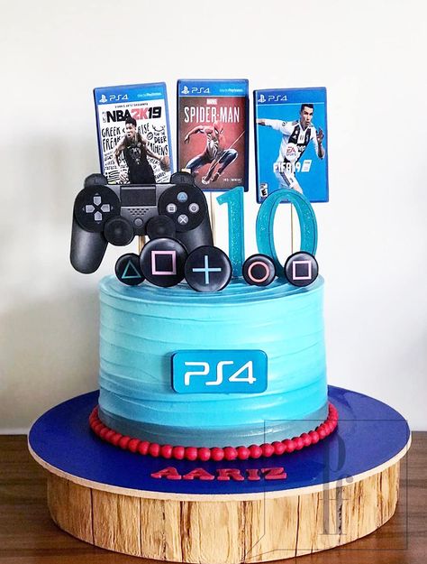 Ps4 Cake, Video Game Cakes, Flip Clock, Cake Topper, Cake Toppers, Spiderman, Cake, 10 Things