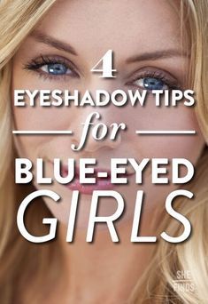 Makeup Tips For Blue Eyes, Blonde With Blue Eyes, Blue Eyes Pop, Eyeshadow Tips, Makeup Tips For Older Women, Eyeshadow For Blue Eyes, Makeup For Older Women, Makeup Tip, Blue Eyed Girls