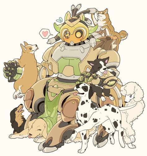 Orisa Overwatch, Brigitte Overwatch, Overwatch Funny, Overwatch Tracer, Overwatch Comic, Dog Best Friend, South Park Funny, Overwatch Fan Art, Overwatch 2