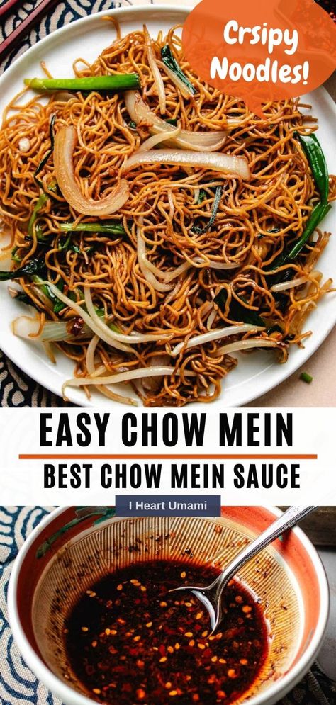 Chow Mein Noodle Salad, Crispy Pan Fried Noodles, Chinese Spaghetti Noodles, Canton Noodles Recipes, Chowmein Recipes Easy, Noodles Sauce Recipes, Chowmein Recipe Chow Mein, Chinese Noodle Recipes Easy, Chinese Food Recipes Noodles