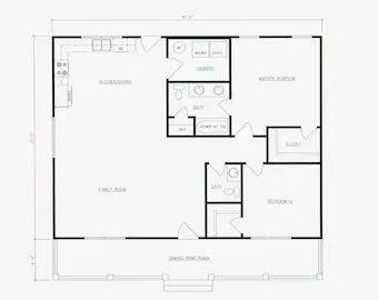 SimpleHousePlans - Etsy Floor Plan 2 Bedroom 2 Bath, 1200 Sq Ft House Plans 3 Bed 2 Bath, Small Simple 2 Bedroom House Plans, 30 X 40 2 Bedroom House Plans, Shop House Plans 2 Bedroom, 32 X 32 House Plans, 24x 40 House Plans, House Plans 2 Bedroom 2 Bath Open Floor, 1200 Ft House Plans Open Floor