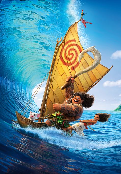 Moana Film, Moana Poster, Moana 2016, Moana Movie, Polynesian Village, Animation Disney, Wave Poster, Disney Posters, Tv Series Online