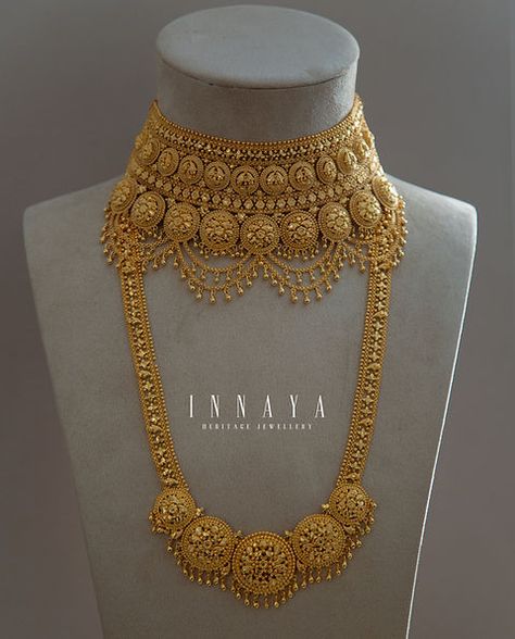 Bridal Gold Sets Indian Wedding Jewelry, Gold Jewelry Traditional, Bridal Gold Earrings Weddings, Maharani Haar Gold, Long Jewellery Designs, Gold Neckless Jewelry, Gold Haar Designs Indian, Gold Bangle Set Designs, Gold Jewelry Set Design