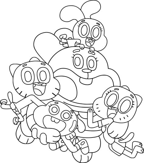 cool The Amazing World Of Gumball Family Coloring Page Character Coloring Pages, Family Coloring Pages, Amazing World Of Gumball, Family Coloring, Unicorn Coloring Pages, Princess Coloring, Easy Coloring Pages, Cartoon Coloring Pages, World Of Gumball