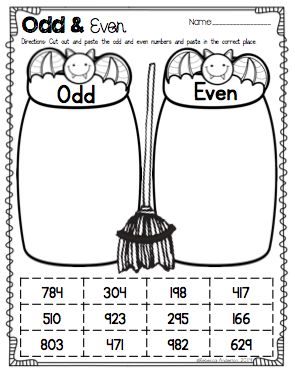 Even Odd Activities, Odd Even Numbers Activities, Odd And Even Activities, Odd And Even Numbers Worksheets, Even Or Odd Activities 2nd Grade, 1st Grade Halloween Worksheets Free, Odd Or Even, Even And Odd Activities Second Grade, October Math Activities