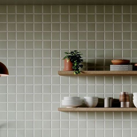 Fireclay Tile on Instagram: "Infused with the subtlety of its mossy hue and a gentle satin sheen, #fireclayManzanitaSatin introduces an air of sophistication, elevating any space with its soft, soothing green. Tap the link in bio to sample Manzanita Satin today. -⁠ Tile Shown: Manzanita Satin in #fireclay3x3��⁠ (P.S. this ships quick! 🧱💨)⁠" Fireclay Tile, Fire Clay, Green