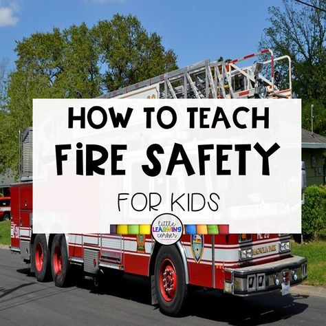 Safety At School, Fire Safety Worksheets, Fire Safety For Kids, Fire Safety Week, Fire Safety Tips, Fire Prevention Week, Safety Week, Safety Video, Illustrated Words