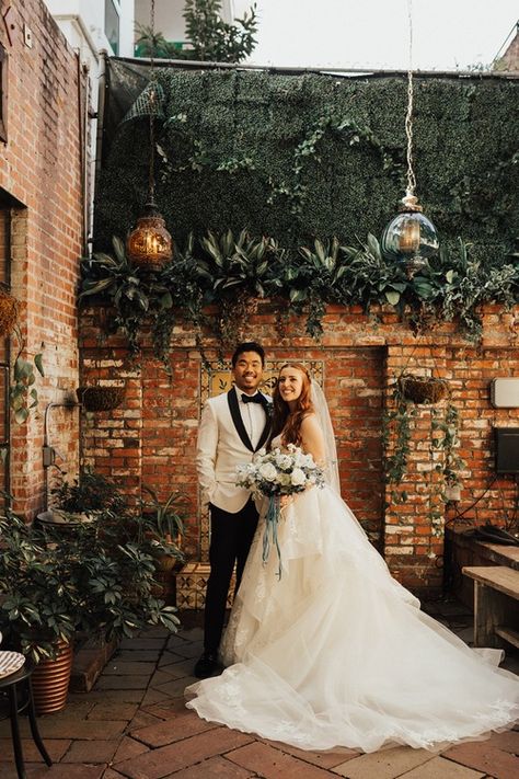 Editorial-couple’s-portrait-at-the-Carondelet-House- The Capen House Wedding, Society Room Hartford Wedding, The Calile Hotel Wedding, Editorial Couple, Carondelet House, Carondelet House Wedding, Multi Cultural, Boettcher Mansion Wedding Colorado, La Wedding