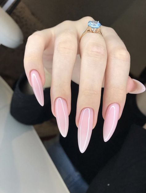 Ballerina Nails Long, Long Ballerina Nails, Long Oval Nails, Acrylic Nails Stiletto, Simple Acrylic Nails, Soft Nails, Ballerina Nails, Oval Nails, Fabulous Nails