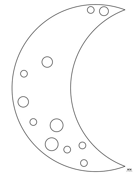 Print these moon coloring pages and templates, including moon phases, to help entertain and educate your little ones. Print from home. 100% FREE! Art For Babies, Moon Coloring Pages, Infant Room, Star Template, Moon And Star, Templates Printable Free, Space And Astronomy, Moon Art, Page Template