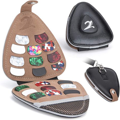 AmazonSmile: XTON Guitar Picks Holder Case for Acoustic Electric Guitar, Variety Pack Picks Storage Pouch Box, PU leather Guitar Plectrums Bag with Lanyard, Gift for Guitar Players (Case Only) : Musical Instruments Guitar Pick Case, Guitar Pick Holder, Black Lanyard, Bass Ukulele, Pick Holder, Fingerstyle Guitar, Waterproof Pouch, Guitar Lovers, Guitar Players