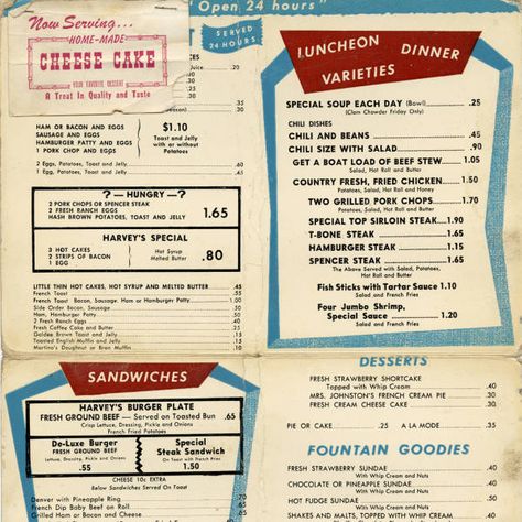 Tom's Diner, 50's Diner, Diner Menu, Menue Design, Vintage Diner, Vintage Menu, Diner Recipes, Vintage Festival, Vintage Restaurant