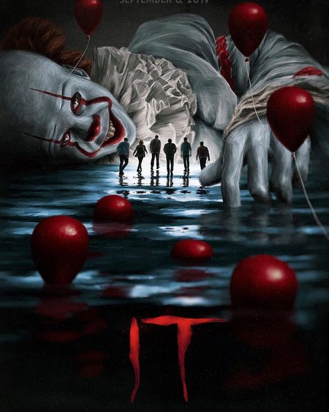 🎈#it2 Es Pennywise, It Chapter Two, It Pennywise, Artwork Lighting, Pennywise The Clown, Pennywise The Dancing Clown, Snoopy Halloween, Losers Club, Horror Movie Icons