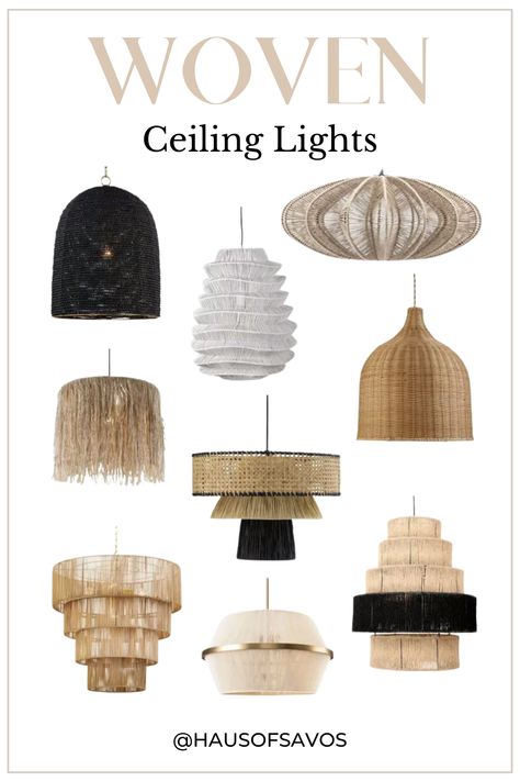 Illuminate your space with the natural elegance of Modern Woven Ceiling Lights! Explore our blog post for a curated selection of rattan light fixtures, wicker pendant lights, and bohemian-inspired chandeliers. Transform your living room or dining room with these stylish and contemporary lighting options. Dining Room Lamps Ceiling, Wicker Pendant Lights, Woven Ceiling, Powder Room Lighting, Dining Room Lamps, Rattan Light, Rattan Light Fixture, Wicker Pendant Light, Rattan Chandelier