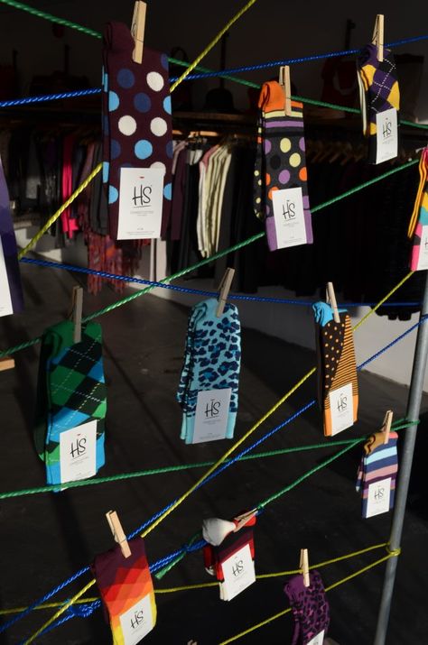 Retail Sock Display Ideas, Socks Display Ideas, Sock Display Ideas Retail, Charity Shop Display Ideas, Socks Display, Sock Display, Socks Ideas, Shoe Store Design, Sock Store