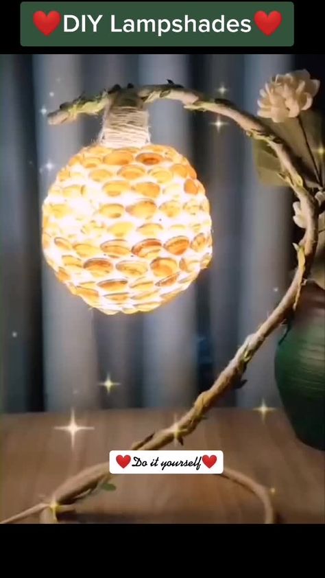 #DIY #diycraft #diyhacks #lampshade #fypシ #foryou #viral #trending Diy Table Lamp, Kraf Kertas, Diy Lampe, Shell Crafts Diy, Origami Crafts Diy, Diy Crafts Room Decor, Flower Diy Crafts, Diy Crafts Hacks, Easy Diy Art