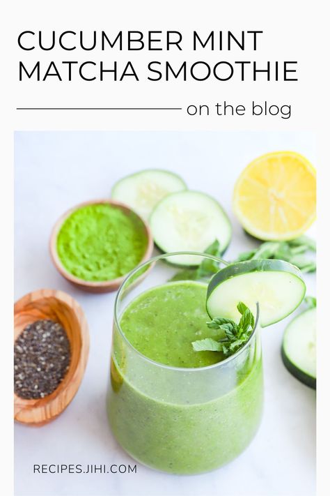 Energize naturally with our refreshing cucumber mint matcha smoothie recipe. This vibrant, healthy blend combines the cooling effects of cucumber and mint with the antioxidant-rich properties of matcha green tea. It’s a delicious way to support your body’s natural detoxification processes while providing a refreshing and invigorating boost. https://recipes.jihi.com/recipe/cucumber-mint-matcha-smoothie/ Follicular Recipes, Matcha Smoothie Recipe, Recipe Cucumber, Superfood Bowl, Easy Mocktails, Citrus Smoothie, Natural Electrolytes, Beet Smoothie, Matcha Smoothie