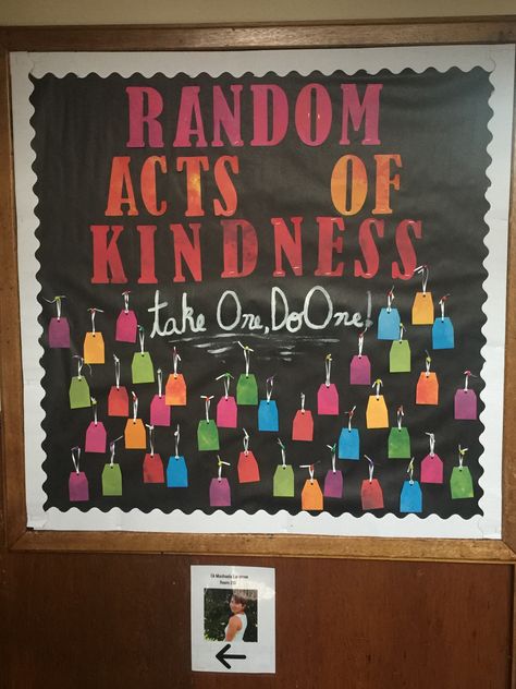 Random acts of kindness. November board. Act Of Kindness Bulletin Board Ideas, Linked Together By Kindness And Love Bulletin Board, Student Recognition Ideas High School, Random Acts Of Kindness Bulletin Board Ideas, Interactive Kindness Bulletin Board, Spreading Kindness At School, Random Acts Of Kindness Bulletin Board, Kindness Board Ideas, Kindness Bulletin Board Middle School