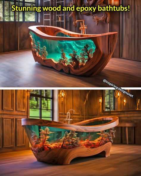 The Hillbilly Shack Unique Wood Furniture, Rustic Bathroom Remodel, Wooden Bathtub, Beautiful Bathtubs, Boat Food, Lake Food, Rustic Home Design, Bathroom Inspiration Decor, Fantasy House