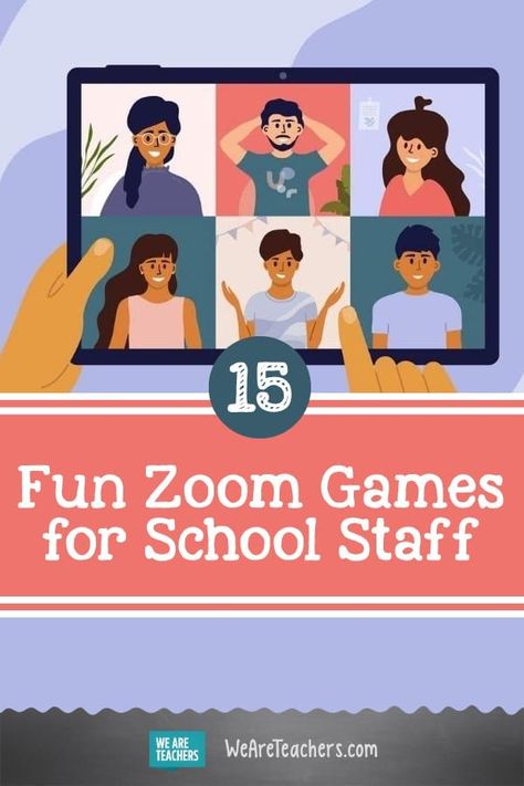 15 Fun Zoom Games for School Staff. Fifteen Zoom games for school staff that will introduce an element of play into your meetings and bring your faculty closer together. Group Team Building Activities, Online Escape Room, Games For School, Team Bonding Activities, Work Team Building, Meeting Games, Icebreaker Games, Teacher Career, Sports Classroom