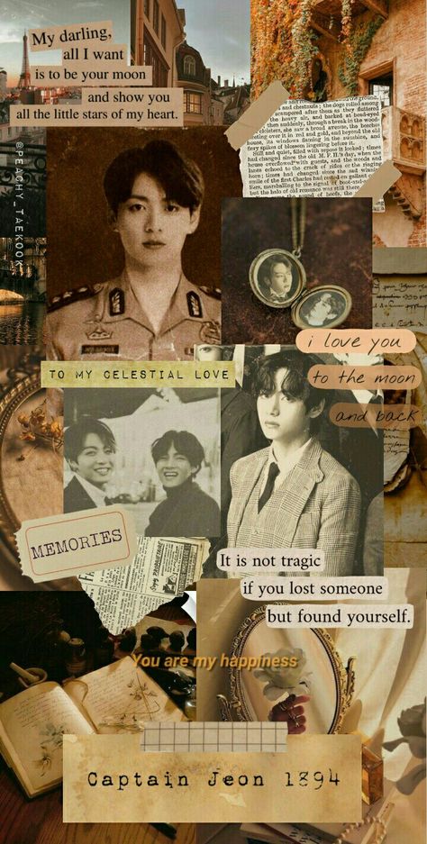 Caption Jeon, Captain Jeon Since1894, Taehyung Collage, Captain Jeon, Taekook Wallpaper, Since 1894, Roman Love, Fantasy Concept, Somebody To Love