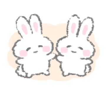 Cute Bunnies Holding Hands Ios Stickers, Arte Do Kawaii, Cute Little Drawings, Pics Art, Phone Themes, Pretty And Cute, Cute Doodles, Cute Bunny, Cute Photos