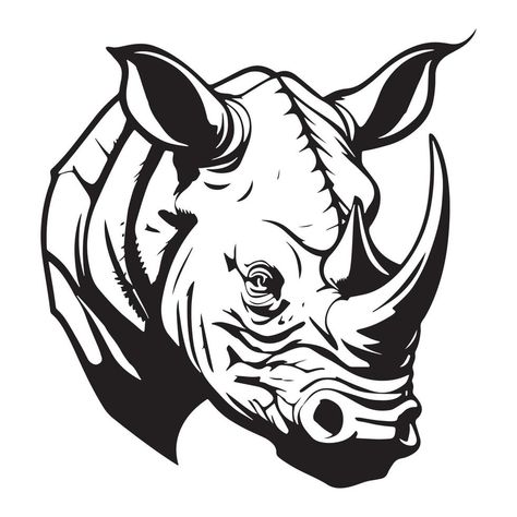 Rhinoceros Logo, Rhino Logo Design, Rhinoceros Illustration, Rhinoceros Art, Rhino Illustration, Rhino Tattoo, Laser Patterns, Rhino Art, Rhino Logo