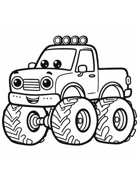 Looking for some fun and educational activities for your kids? Look no further than these 10 monster truck coloring pages! With a variety of designs to choose from, there's sure to be a monster truck that your child will love. And as they color, they'll be learning about the different parts of a monster truck, as well as the different types of trucks that exist. So what are you waiting for? Grab your crayons and get.  #MonsterTruckCraftsPreschool #MonsterTruckDrawingEasy #MonsterTruckColoringPagesFree #MonsterTrucksColoringPages Monster Truck Drawing Easy, Monster Truck Coloring Pages Free, Car Coloring Pages For Kids, Monster Truck Drawing, Cartoon Monster Truck, Car Coloring Pages, Monster Truck Theme, Nanny Life, Truck Crafts