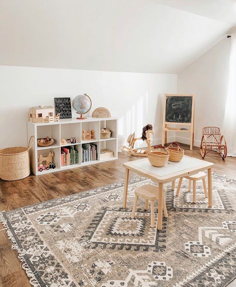 Playroom Boho, Home Decor Ikea, Playroom Montessori, Minimalist Playroom, Boho Playroom, Ikea Play, Kitchen Boho, Ikea Play Kitchen, Boho Kids Room