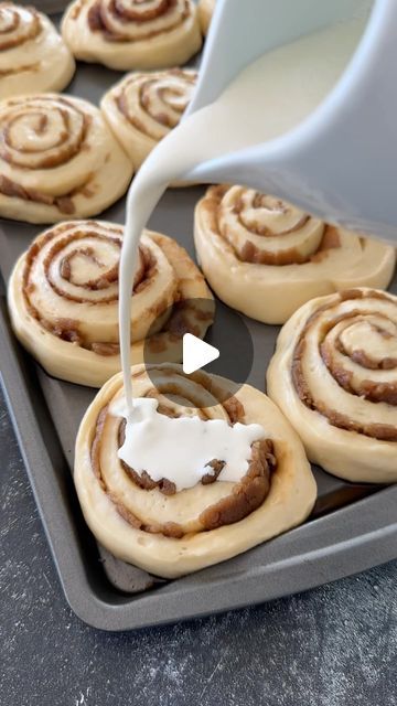 Natalya Syanova on Instagram: "Who can resist the irresistible smell of cinnamon buns fresh from the oven?  Today, I’m sharing an easy-to-follow recipe that not only delivers soft, flavorful cinnamon buns but can also truly be counted as a copycat for Cinnabon.  Get ready to bake and enjoy.  Recipe link is in my bio ⬆️⬆️⬆️  #cinnamonrolls #cinnamonbuns #recipe #bakeathome #cinnabon #explorepage #creator #breakfast #yummy #delicious" Cinabonnes Recipe, Cinnamon Bun Dough, Cinnabon Cinnamon Rolls Copycat, Cinnabon Recipe, Cinnamon Bun Recipe, Cinnabon Cinnamon Rolls, Breakfast Yummy, Cinnamon Rolls Recipe, Cinnamon Buns