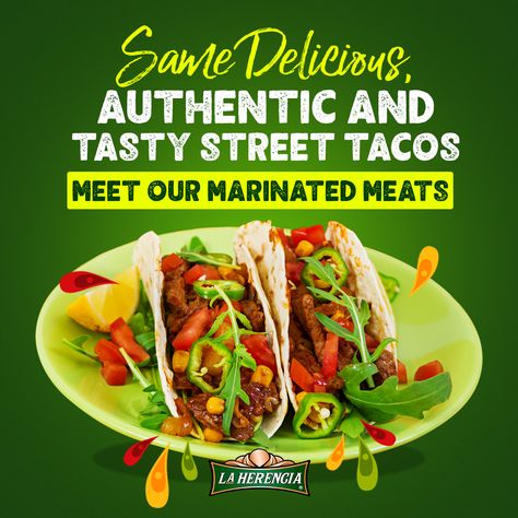 La Herencia® marinated meats are made with the traditional seasonings that deliver the authentic taste of your favorite street tacos 🌮Give them a try! Discover your favorite marinated meat Traditional American Food, Marinate Meat, Street Tacos, Taco Meat, American Food, American Traditional, Food Delivery, For Real, Las Vegas