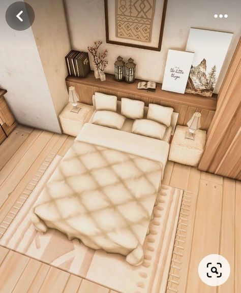 Forest Cottage Interior, Sims Bedroom, Moden House, Sims 4 Builds, Sims 4 Modern House, Sims 4 Beds, Bed Nook, Sims Freeplay Houses, Forest Cottage