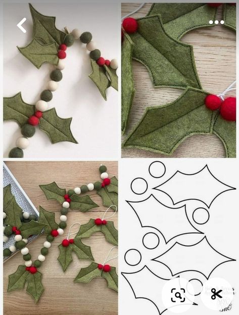 Christmas Decorations Sewing, Felt Crafts Christmas, Handmade Christmas Crafts, Handmade Christmas Decorations, Felt Christmas Ornaments, Christmas Ornament Crafts, Christmas Sewing, Christmas Crafts Decorations, Noel Christmas