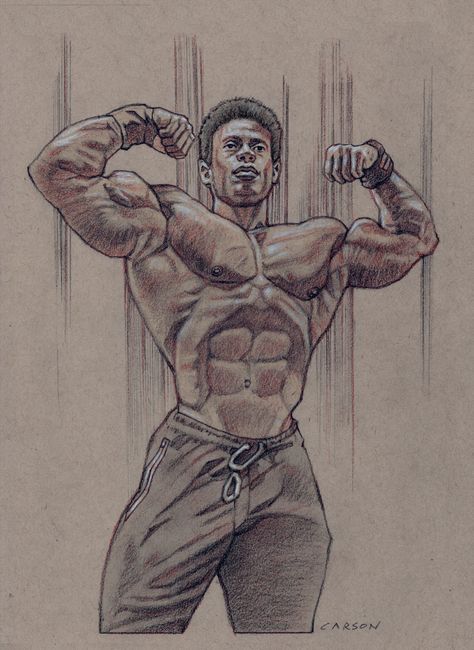 Bodybuilder Drawing Sketch, Gym Sketch Art, Bodybuilder Sketch, Bodybuilder Drawing, Bodybuilding Drawing, Breon Ansley, Bodybuilder Art, Gym Drawing, Muscles Anatomy