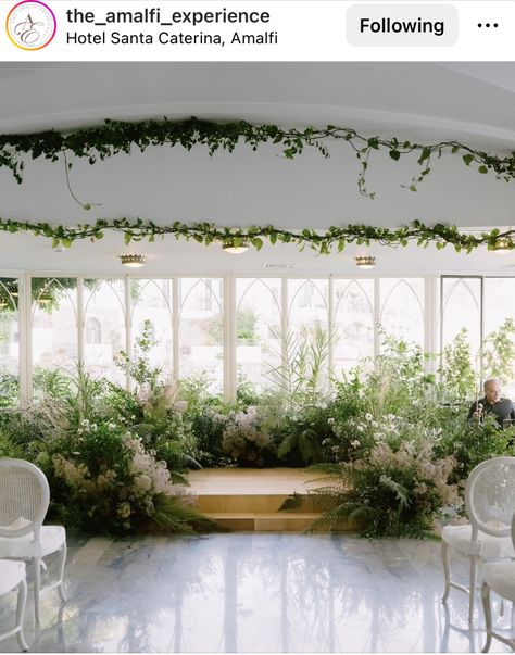 Hotel Wedding Ceremony, Glass House Wedding, Portland Wedding Venues, Wedding Planning Decor, Ceremony Design, Flower Installation, Ireland Wedding, Indoor Ceremony, Weddings By Color