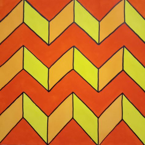 Nirmana Analogous Colors Geometric Pattern Simple Design ; Yellow, Yellow-Orange, And Orange Complementary Colors Painting Easy, Analogous Painting Easy, Analogous Painting Ideas, Analogous Color Scheme Drawing, Analogous Design, Geometric Pattern Design Simple, Analogous Painting, Analogous Colors, Harmony Design